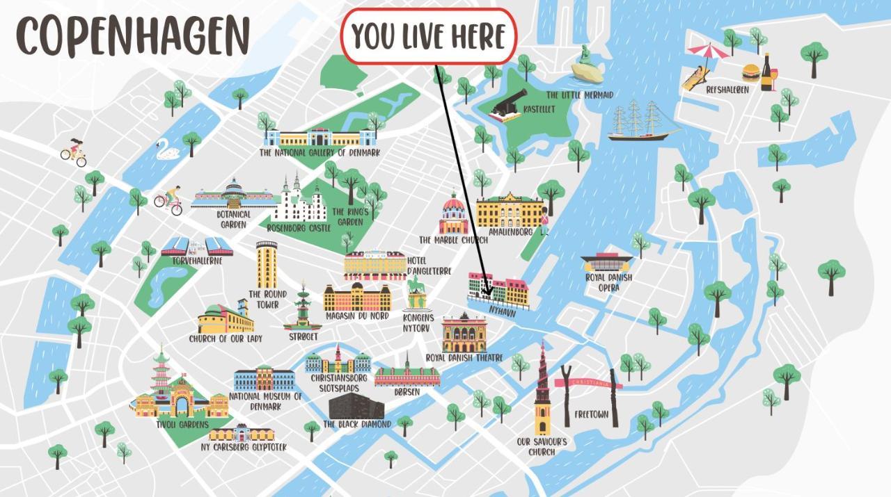 2Br In Vibrant & Colourful Nyhavn Copenhagen City Exteriör bild